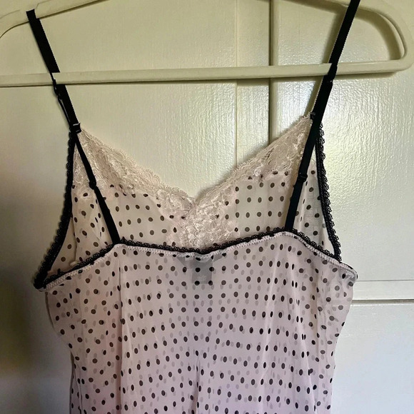 Victoria's Secret Blush Sheer Polka Dot Lace Negligee Nightie Size Large - Picture 7 of 10